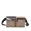 Gucci GG Canvas Twin Pocket Belt Bag (SHG-CLPfEq)