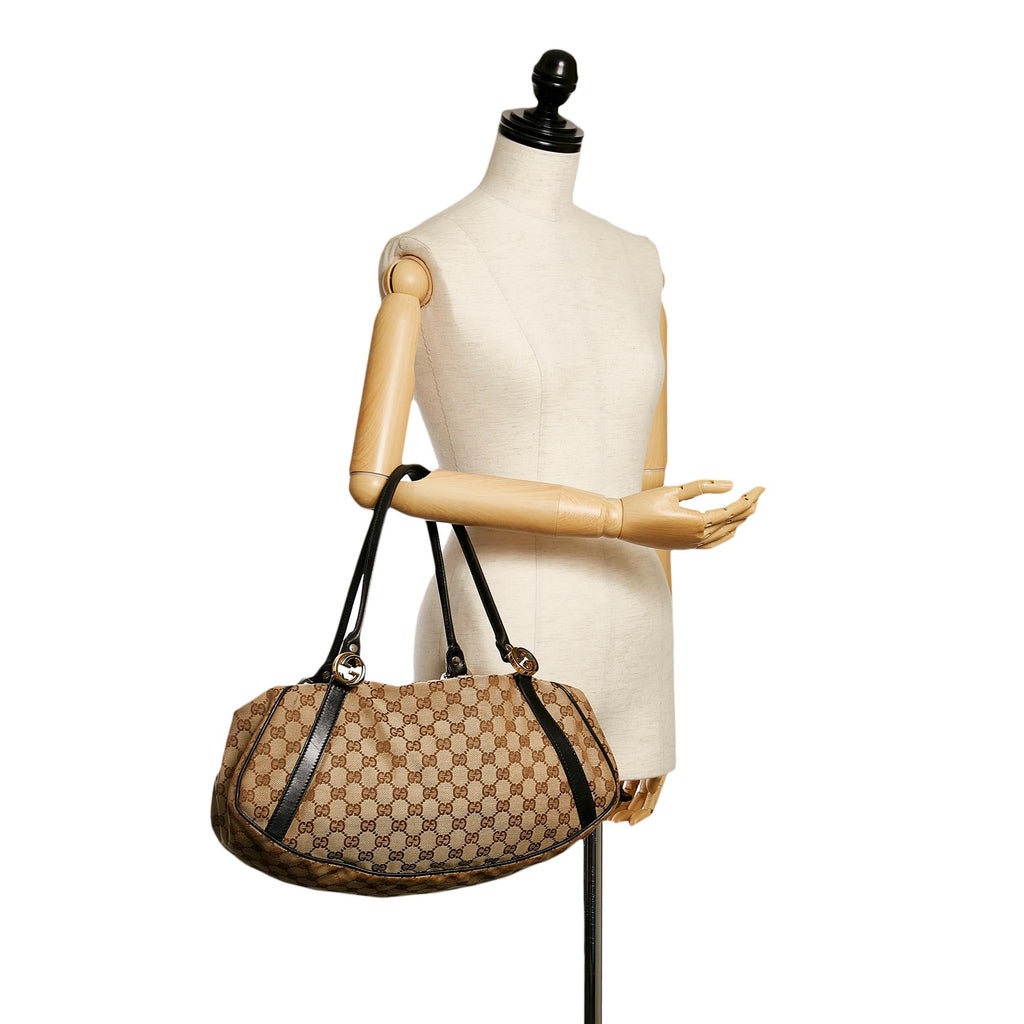 Gucci GG Canvas Twin Shoulder Bag (SHG-31114)