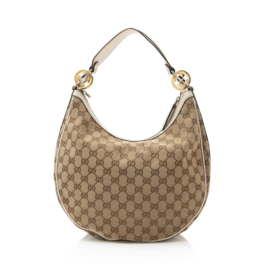 Gucci GG Canvas Twins Medium Hobo
