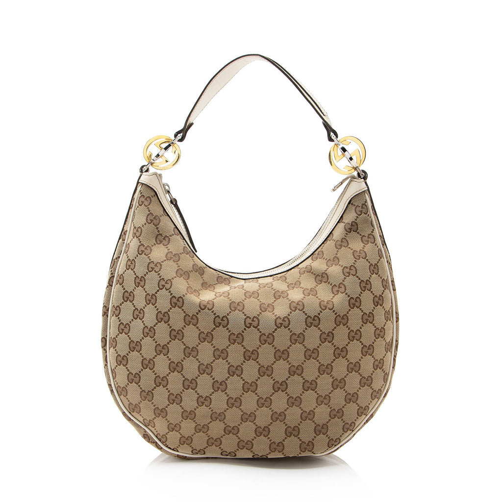 Gucci GG Canvas Twins Medium Hobo