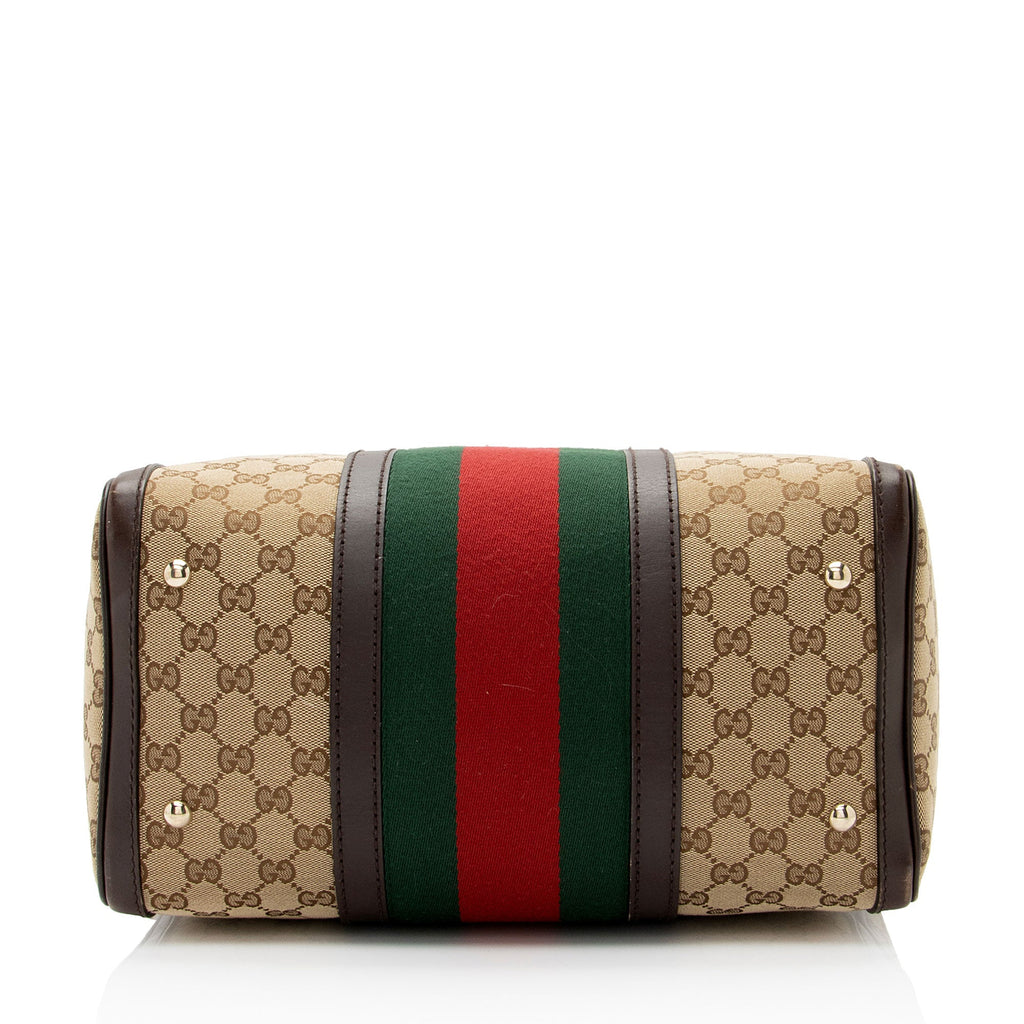 Gucci GG Canvas Vintage Web Joy Medium Boston Bag (SHF-vJvGW4)