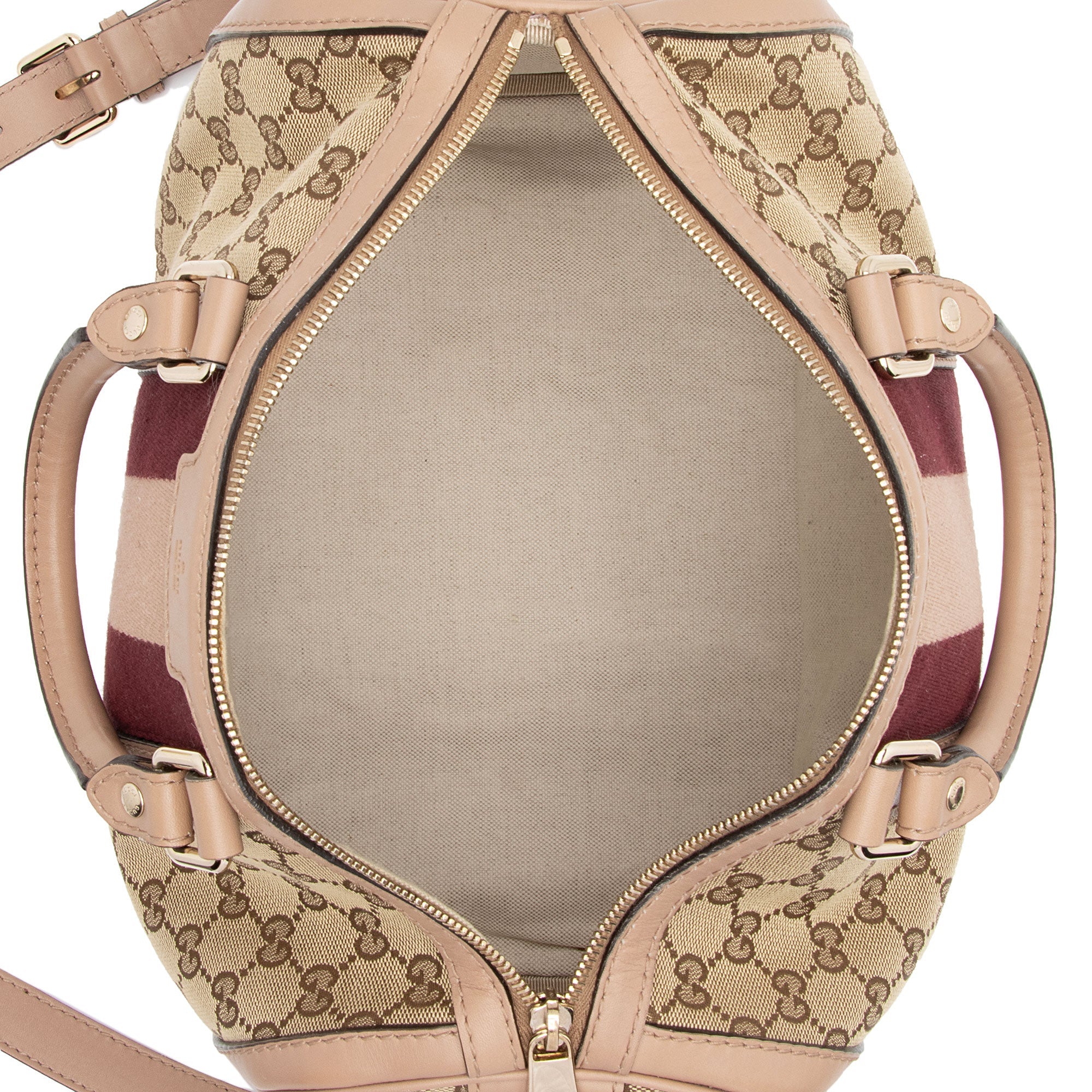 Gucci GG Canvas Vintage Web Joy Medium Boston Bag (SHF-EeCWF9)