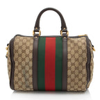 Gucci GG Canvas Vintage Web Joy Medium Boston Bag (SHF-JfdslQ)