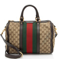 Gucci GG Canvas Vintage Web Joy Medium Boston Bag (SHF-JfdslQ)