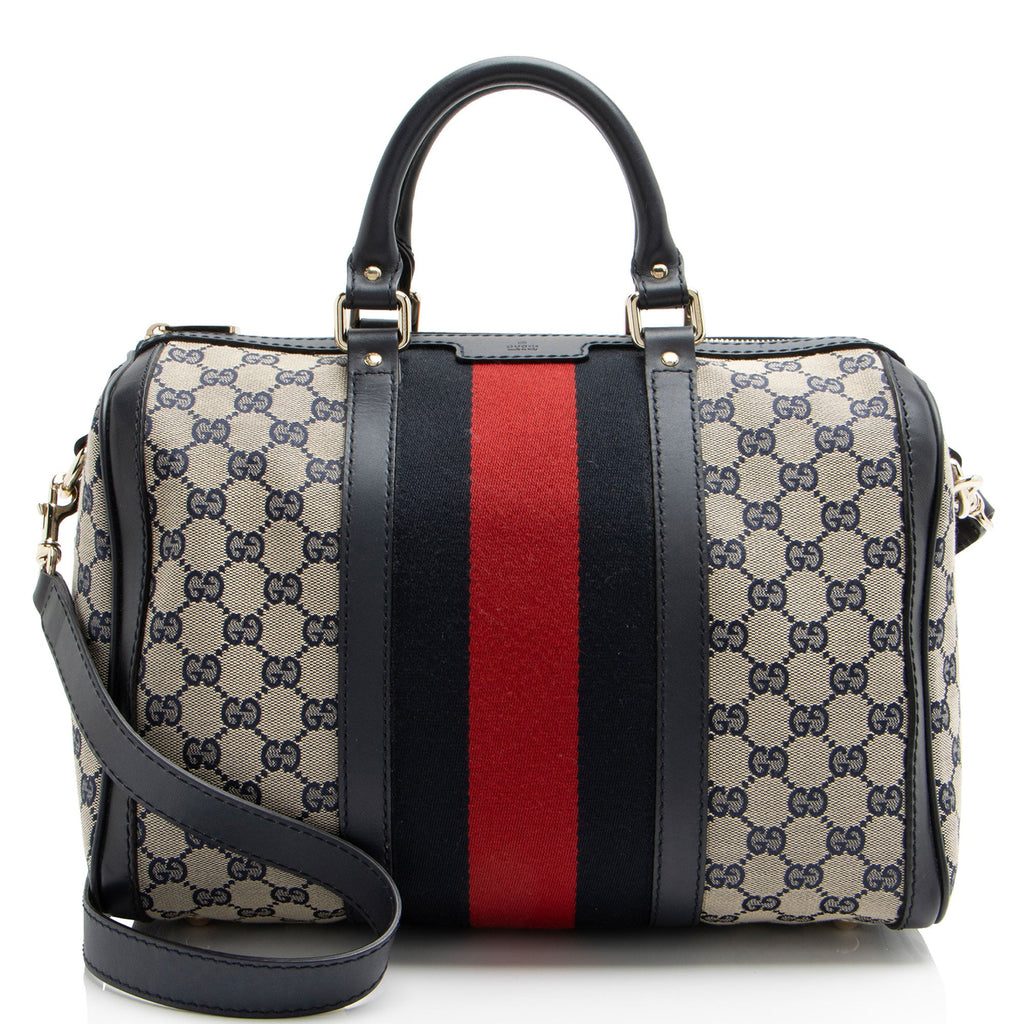 Gucci GG Canvas Vintage Web Joy Medium Boston Bag (SHF-SRU2JR)