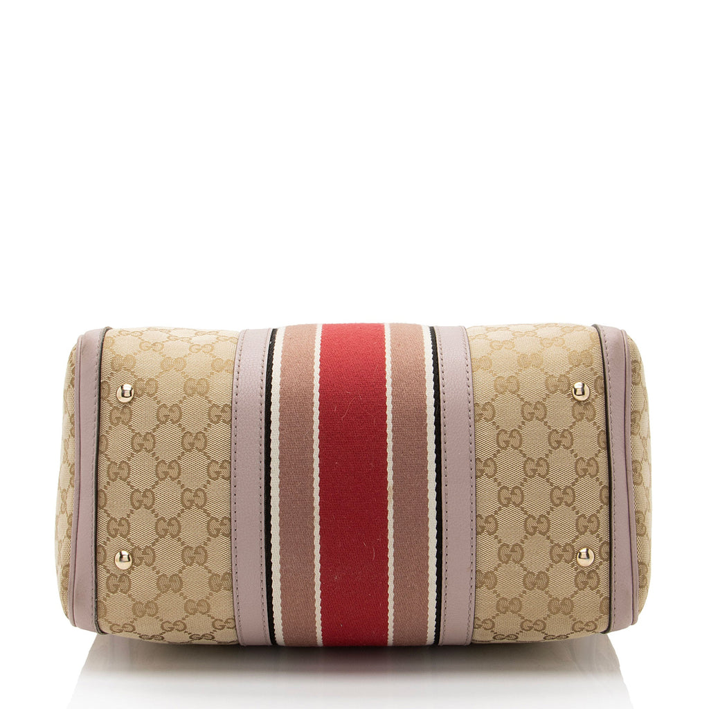Gucci GG Canvas Vintage Web Joy Medium Boston Bag
