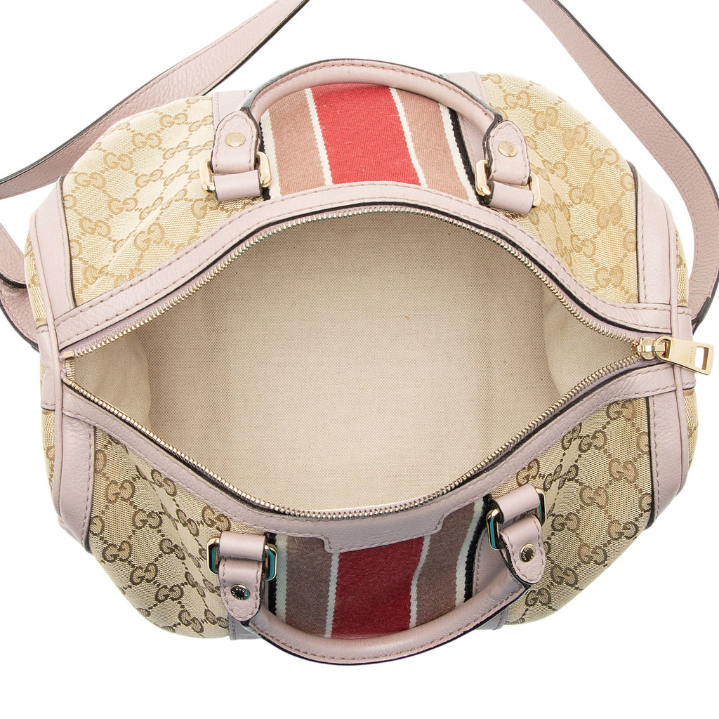 Gucci GG Canvas Vintage Web Joy Medium Boston Bag