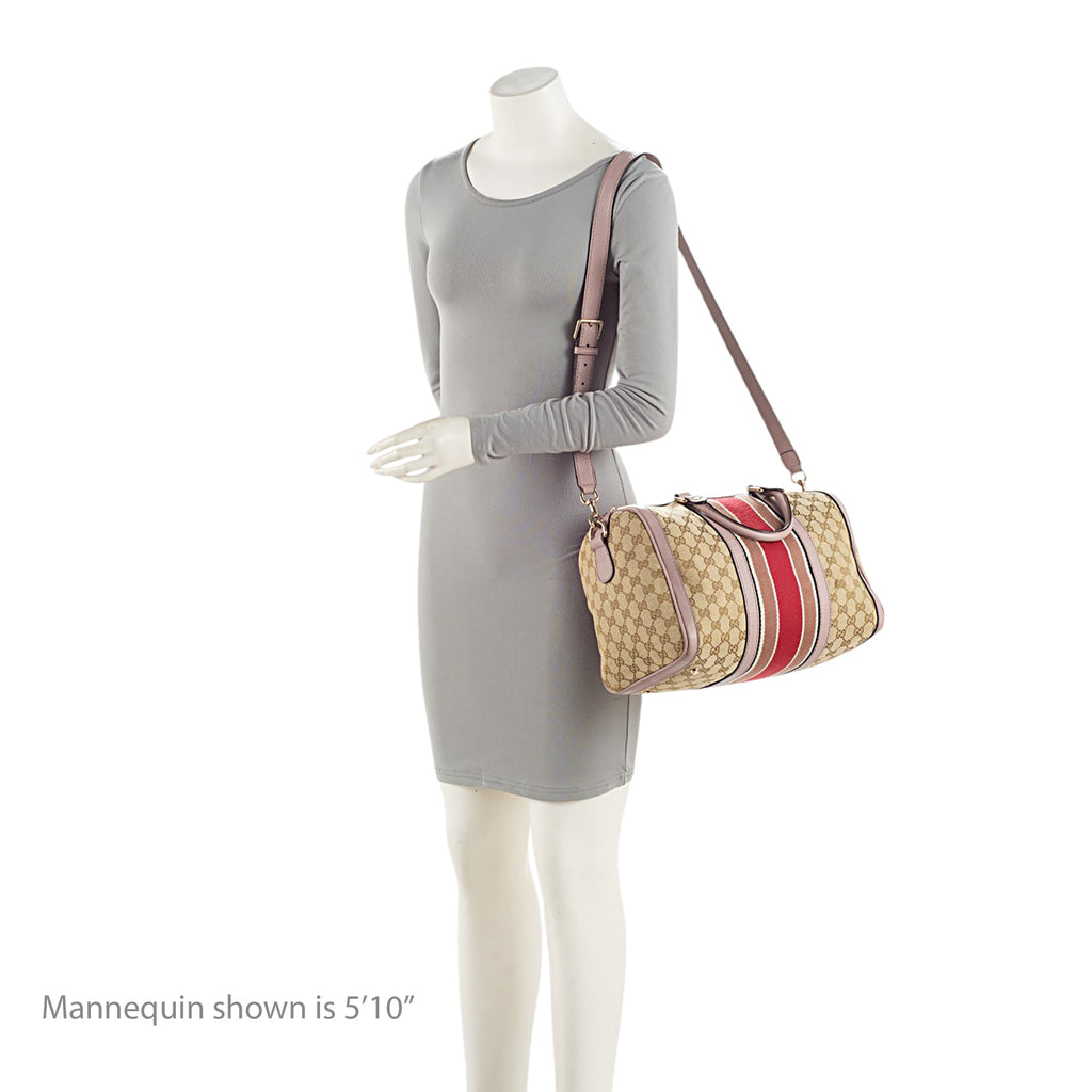 Gucci GG Canvas Vintage Web Joy Medium Boston Bag