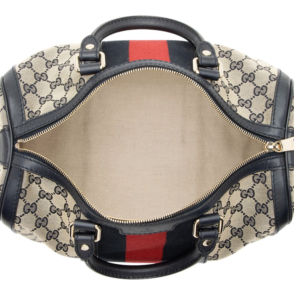Gucci GG Canvas Vintage Web Joy Medium Boston Bag