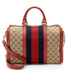Gucci GG Canvas Vintage Web Joy Medium Boston Bag