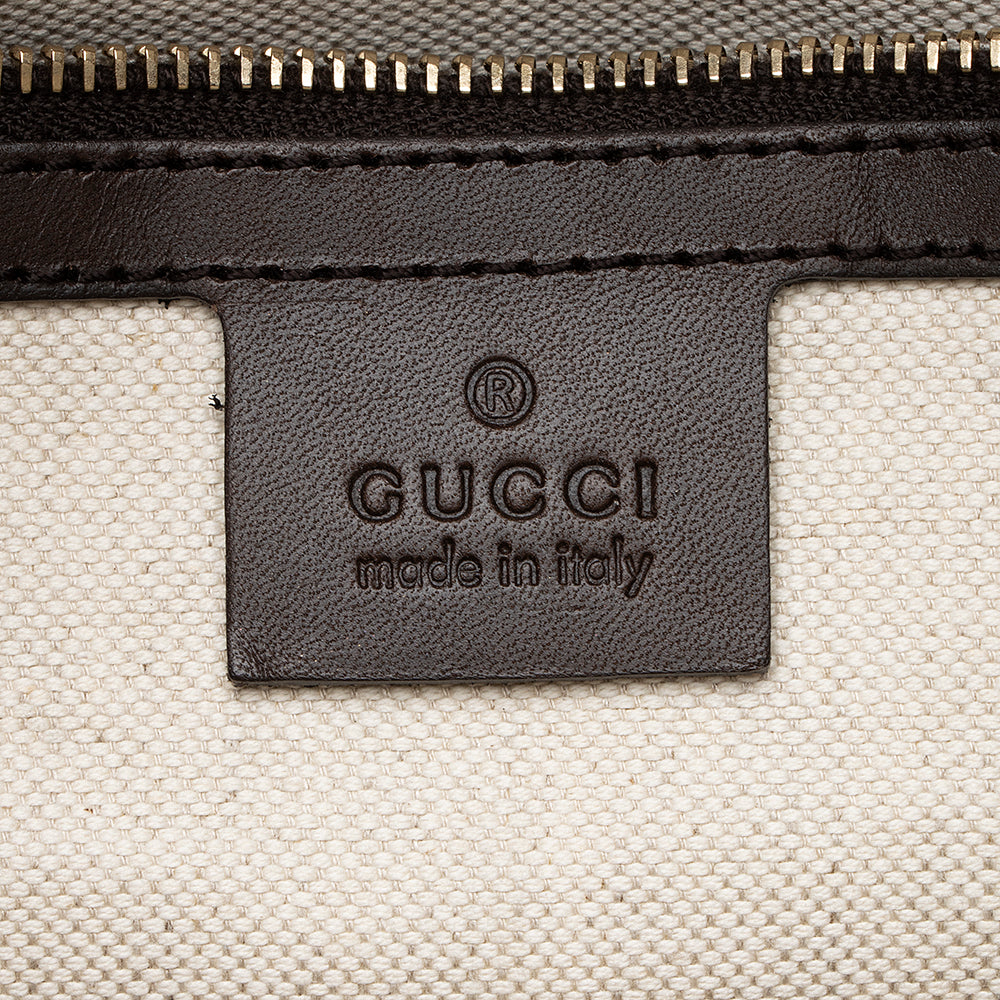 Gucci GG Canvas Vintage Web Medium Boston Bag (SHF-19337)