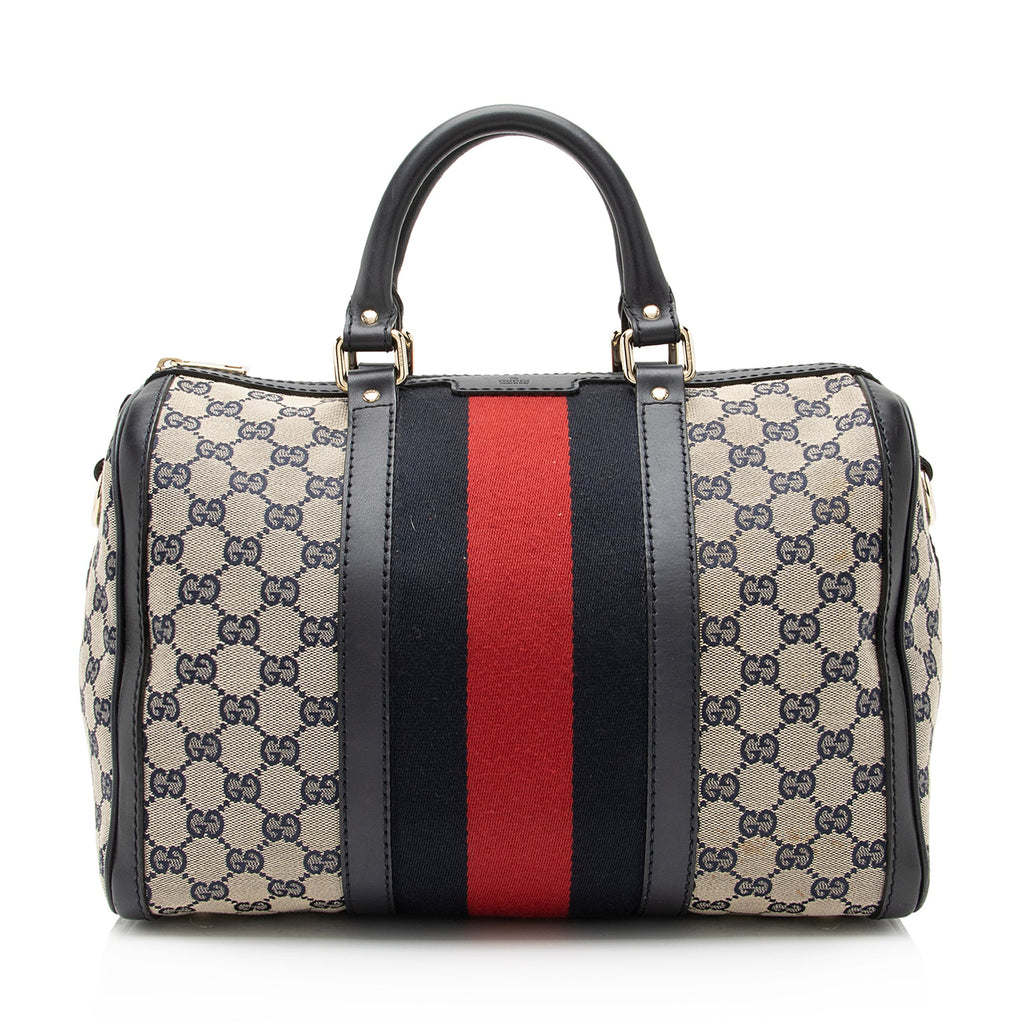 Gucci GG Canvas Vintage Web Joy Medium Boston Bag (SHF-GSTKeh)