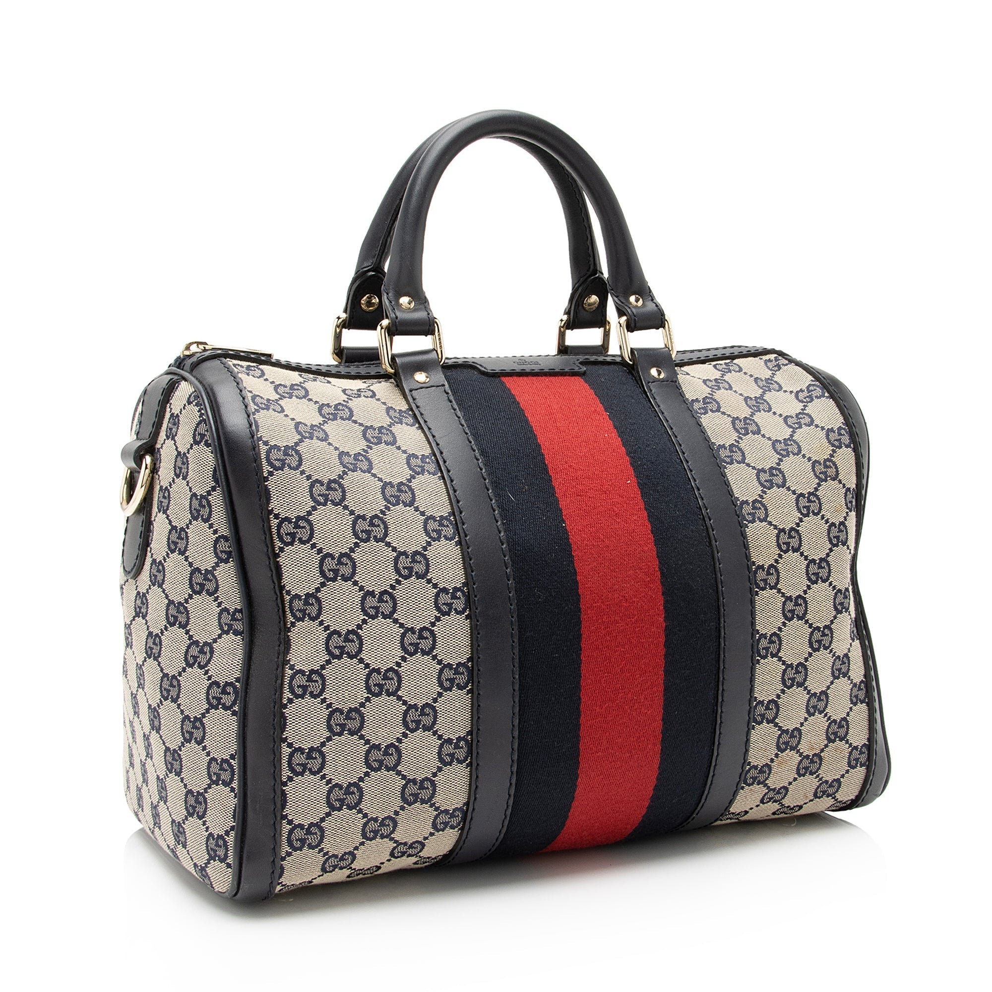 Gucci GG Canvas Vintage Web Joy Medium Boston Bag (SHF-GSTKeh)