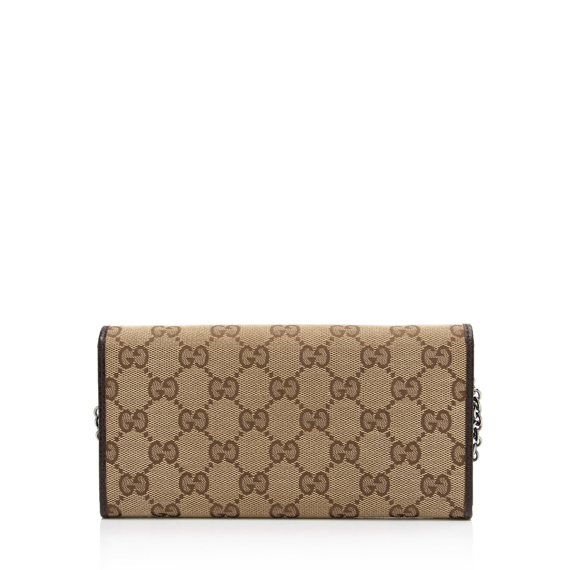 Gucci GG Canvas Wallet on Chain Bag (SHF-4BzUx8)