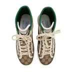 Gucci GG Canvas Web 1977 Tennis High Top Sneakers - Size 9 / 39 (SHF-2Re14P)