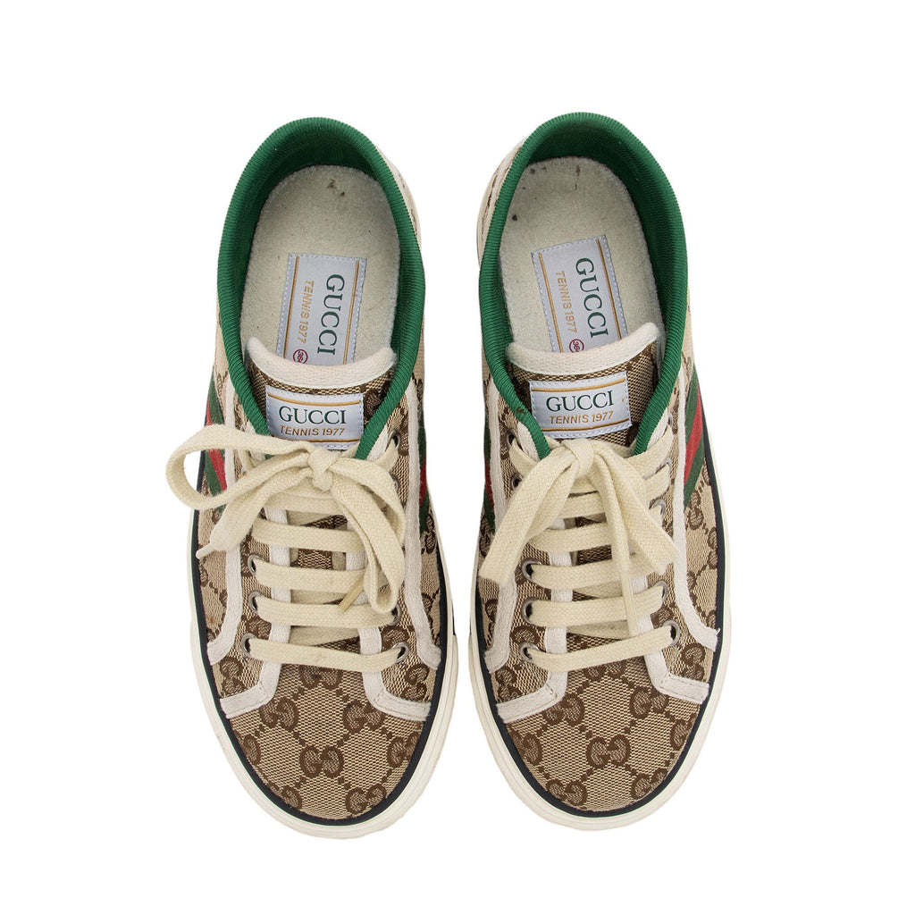 Gucci GG Canvas Web 1977 Tennis Sneakers - Size 6 / 36 (SHF-scIBzV)