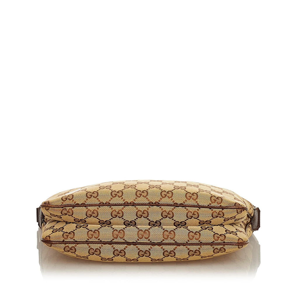 Gucci GG Canvas Web Baguette (SHG-31850)