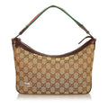 Gucci GG Canvas Web Baguette (SHG-31850)