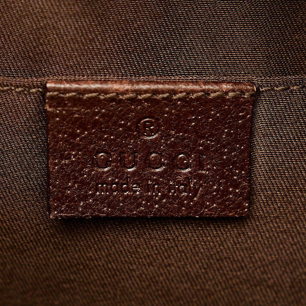Gucci GG Canvas Web Baguette (SHG-31850)