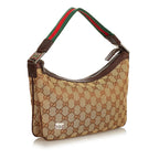 Gucci GG Canvas Web Baguette (SHG-31850)