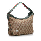 Gucci GG Canvas Web Baguette (SHG-zCaOiu)