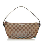 Gucci GG Canvas Web Boat Baguette (SHG-31063)