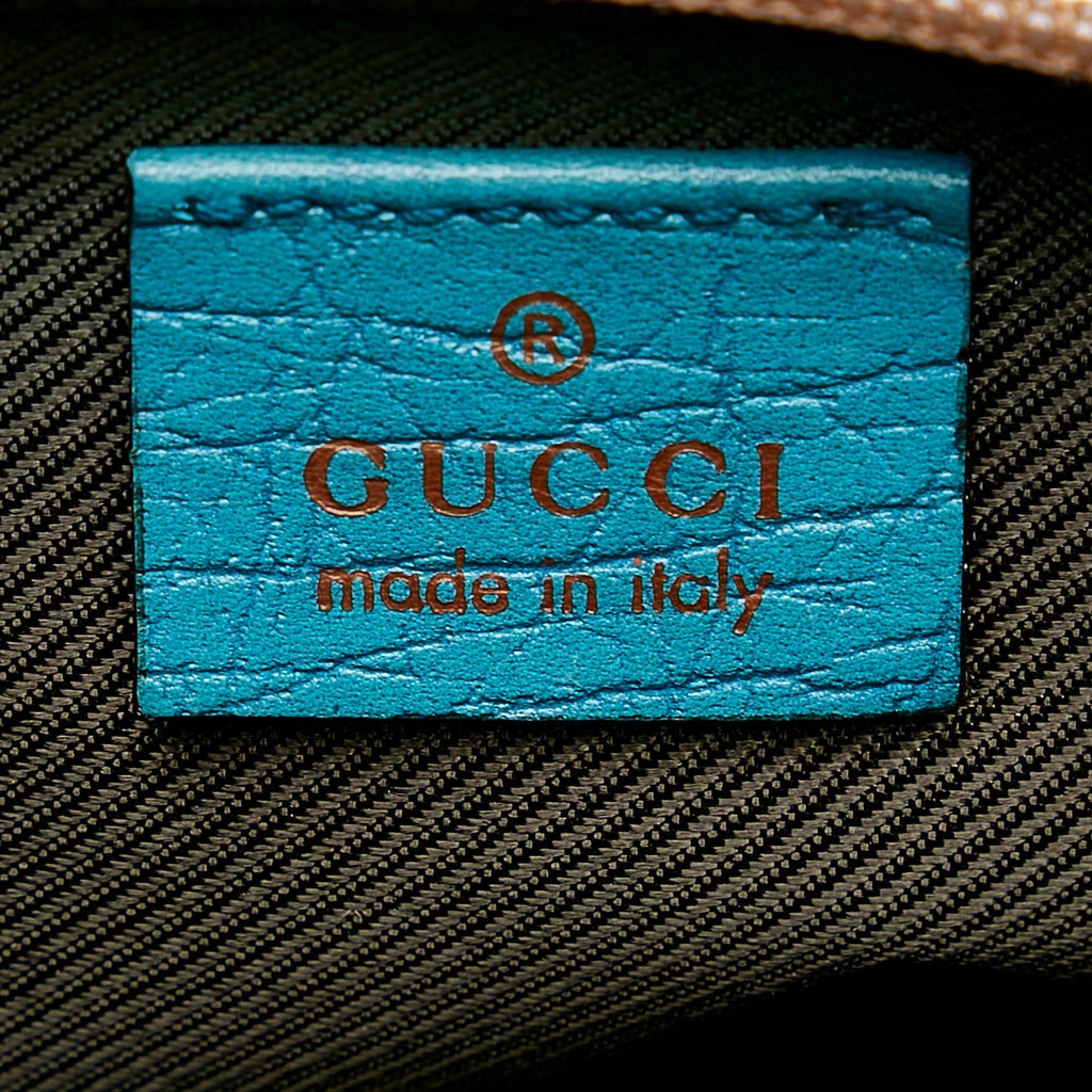 Gucci GG Canvas Web Boat Baguette (SHG-31063)