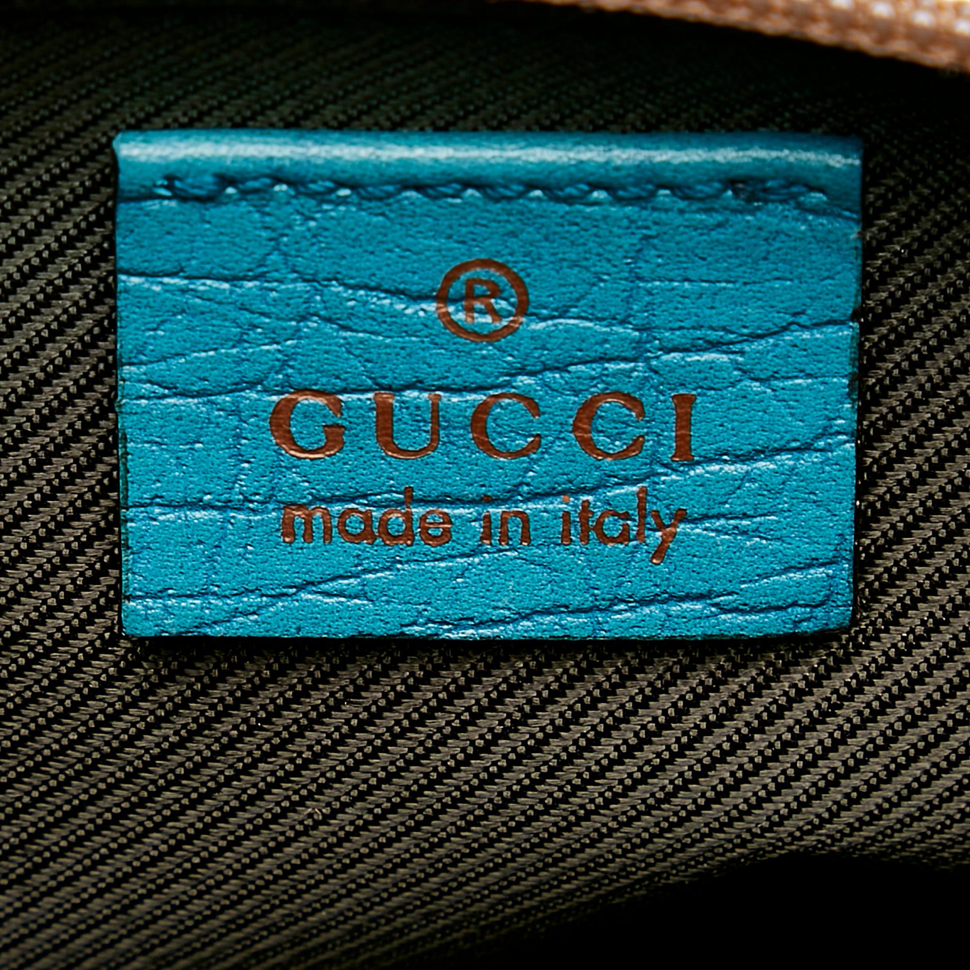 Gucci GG Canvas Web Boat Baguette (SHG-31063)