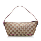 Gucci GG Canvas Web Boat Baguette (SHG-O1BGQv)