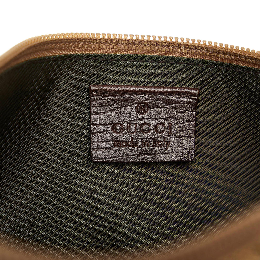 Gucci GG Canvas Web Boat Baguette (SHG-9aJiNR)