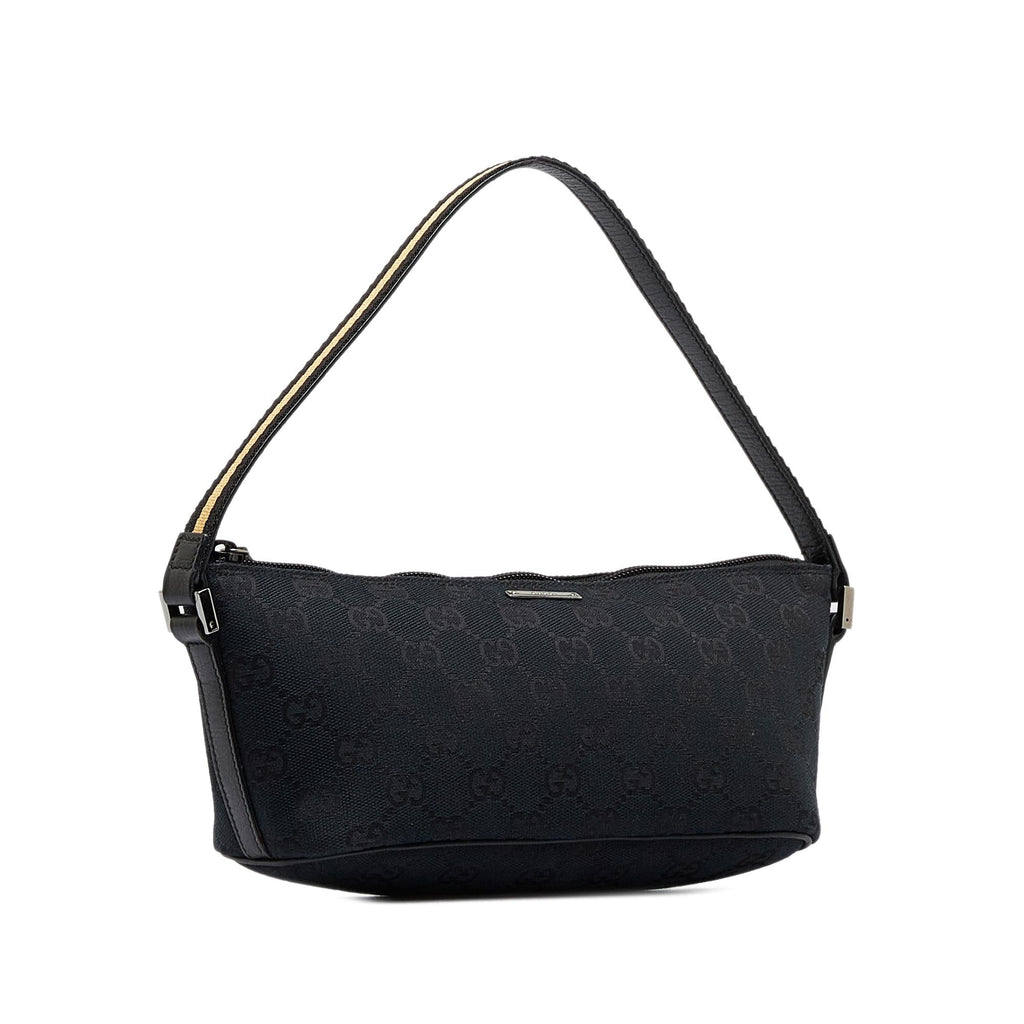 Gucci GG Canvas Web Boat Pochette (SHG-hSS1sG)