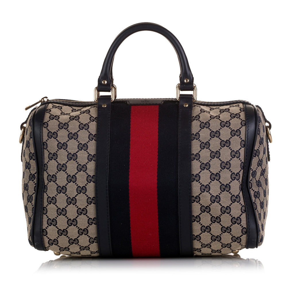 Gucci GG Canvas Web Boston (SHG-36790)