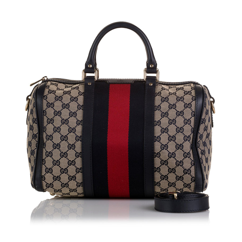 Gucci GG Canvas Web Boston (SHG-36790)