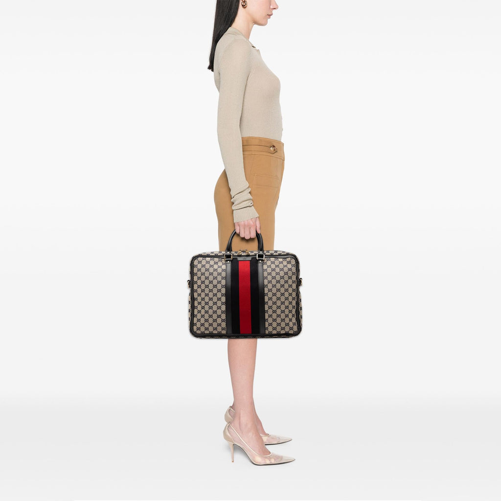 Gucci GG Canvas Web Briefcase