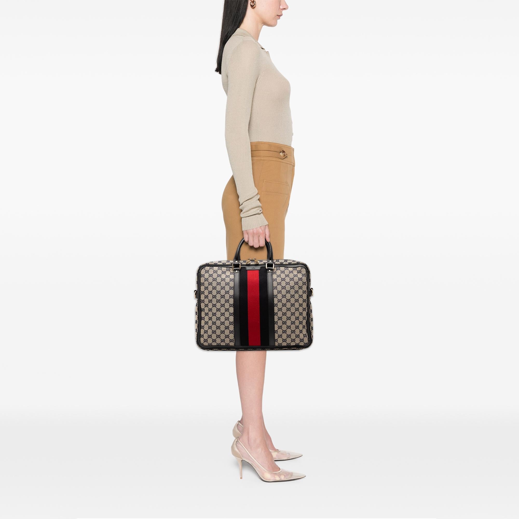 Gucci GG Canvas Web Briefcase