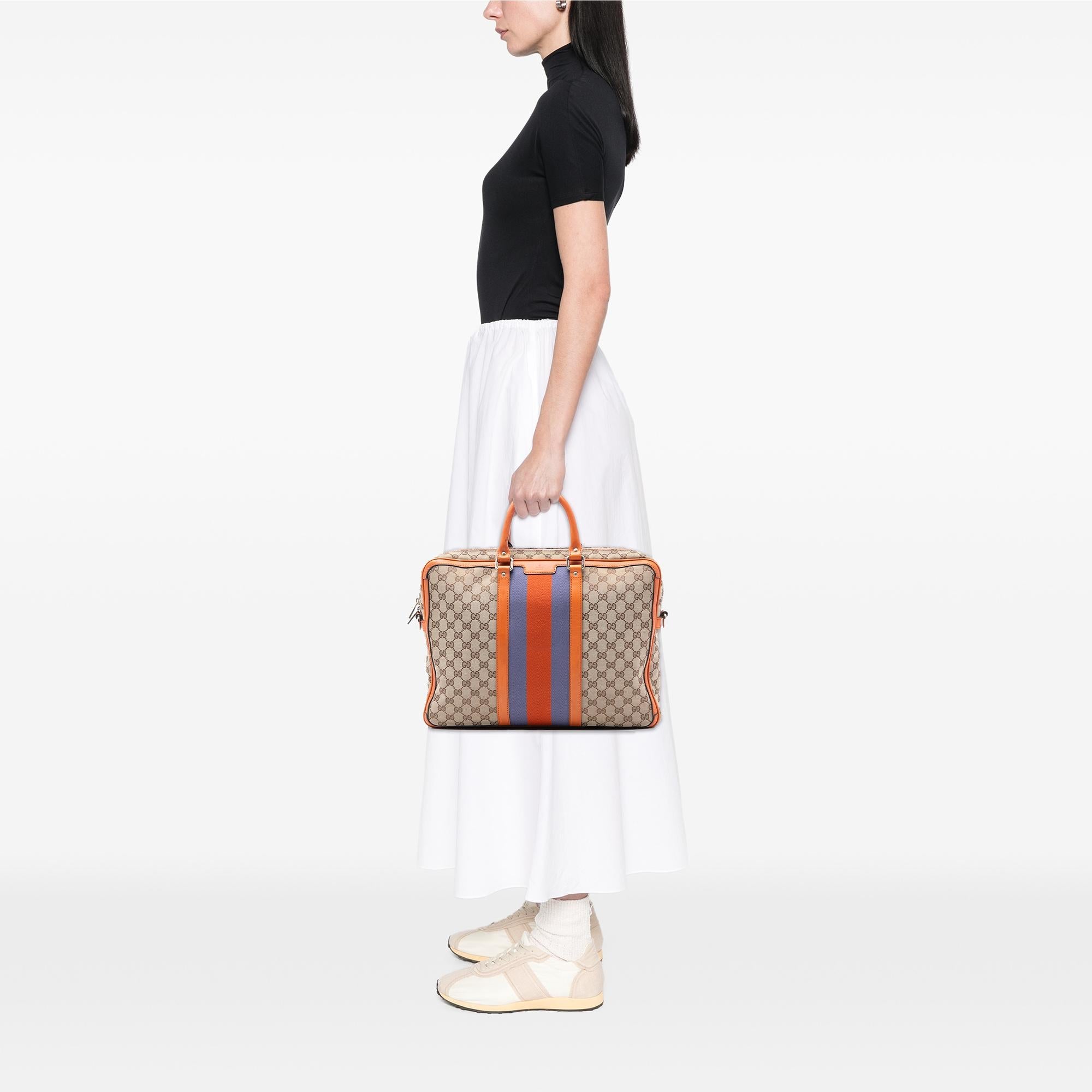 Gucci GG Canvas Web Briefcase