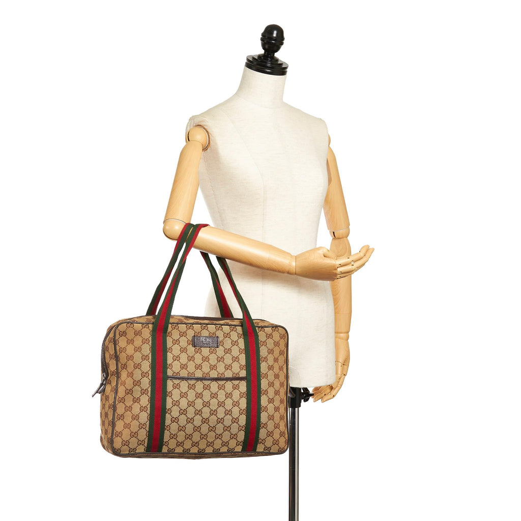Gucci GG Canvas Web Business Bag (SHG-33948)