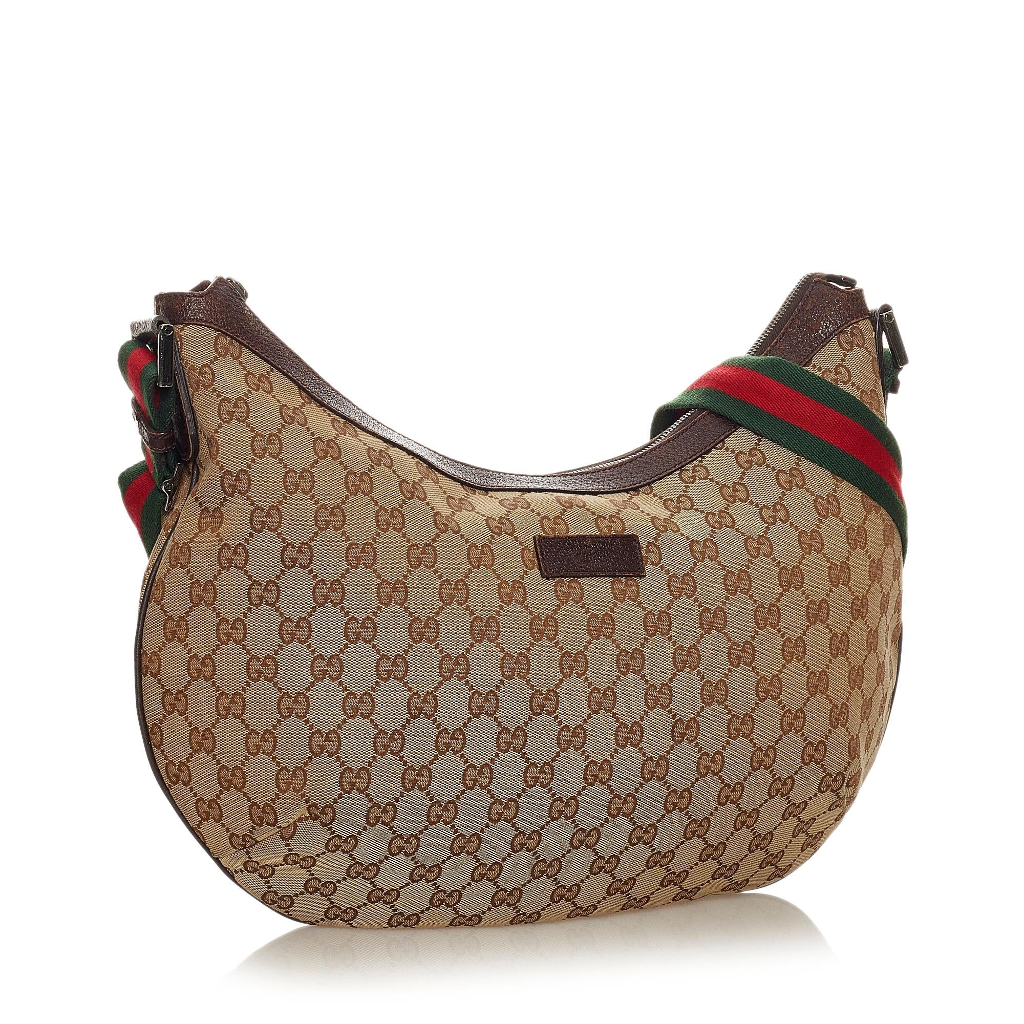Gucci GG Canvas Web Crossbody Bag (SHG-27205)