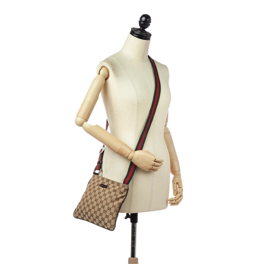 Gucci GG Canvas Web Crossbody Bag (SHG-30989)