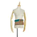 Gucci GG Canvas Web Double Pocket Belt Bag (SHG-fVauzX)