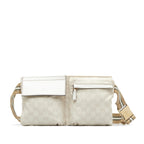 Gucci GG Canvas Web Double Pocket Belt Bag (SHG-vEpWK1)
