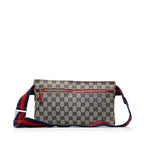 Gucci GG Canvas Web Double Pocket Belt Bag (SHG-HxqmuT)