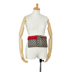 Gucci GG Canvas Web Double Pocket Belt Bag (SHG-HxqmuT)