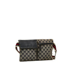 Gucci GG Canvas Web Double Pocket Belt Bag (SHG-VeLchB)