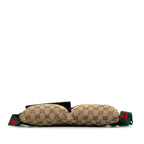 Gucci GG Canvas Web Double Pocket Belt Bag (SHG-MdyEM4)