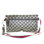 Gucci GG Canvas Web Double Pocket Belt Bag (SHG-R2ckk7)