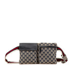 Gucci GG Canvas Web Double Pocket Belt Bag (SHG-C9Tytb)