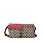 Gucci GG Canvas Web Double Pocket Belt Bag