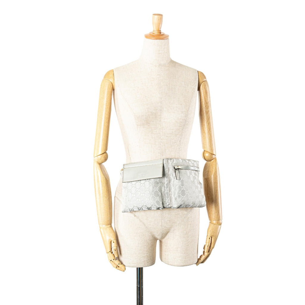 Gucci GG Canvas Web Double Pocket Belt Bag
