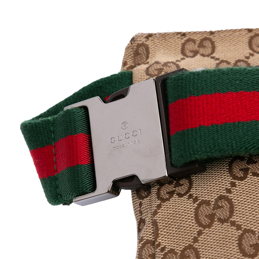 Gucci GG Canvas Web Double Pocket Belt Bag